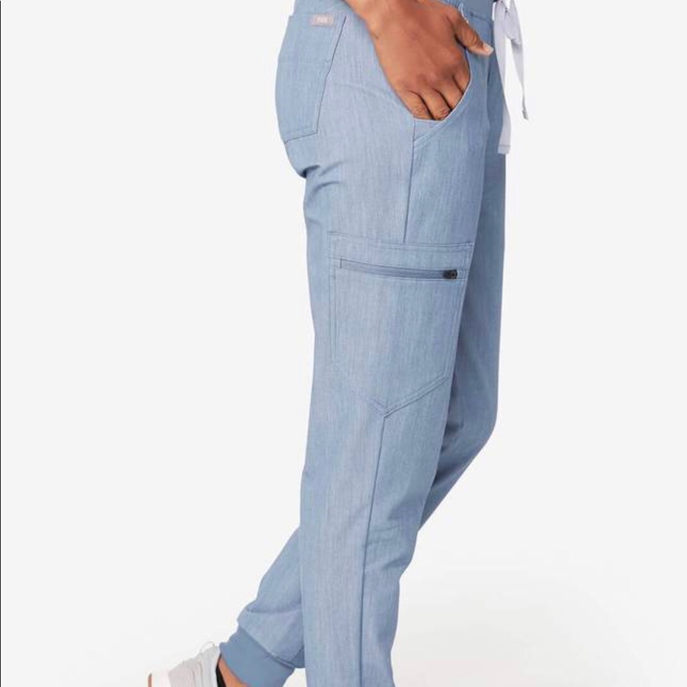 Figs Zamora Joggers heather indigo petite small
